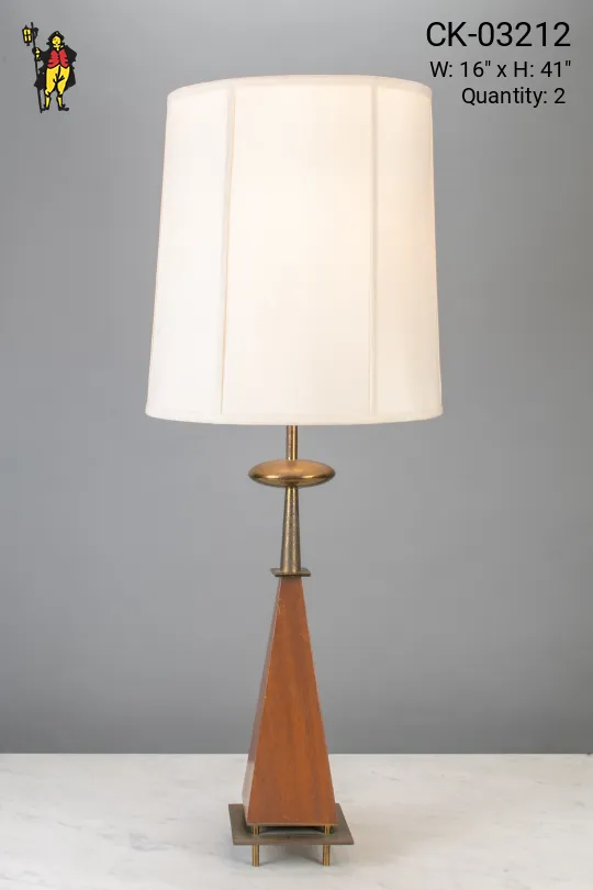Mid Century Wooden Table Lamp