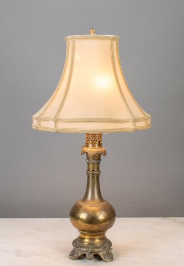 Brass Footed Table Lamp