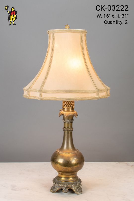 Brass Footed Table Lamp