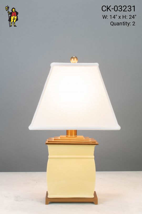 Yellow Ceramic Table Lamp