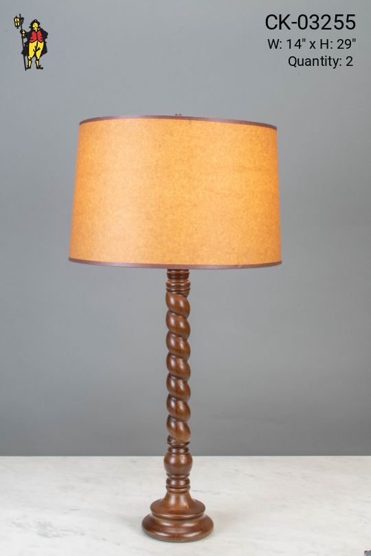 Tall Wooden Table Lamp