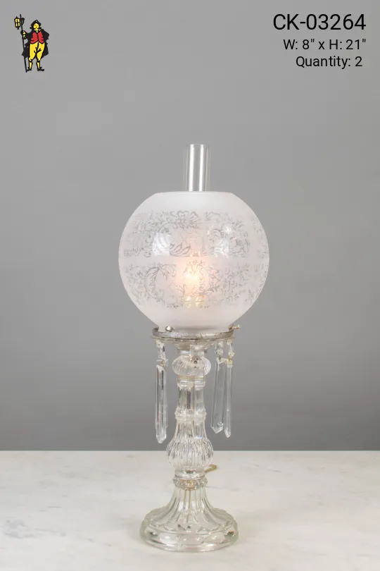 Crystal Oil Table Lamp