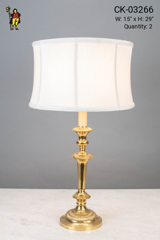 Traditional Polished Brass Table Lamp