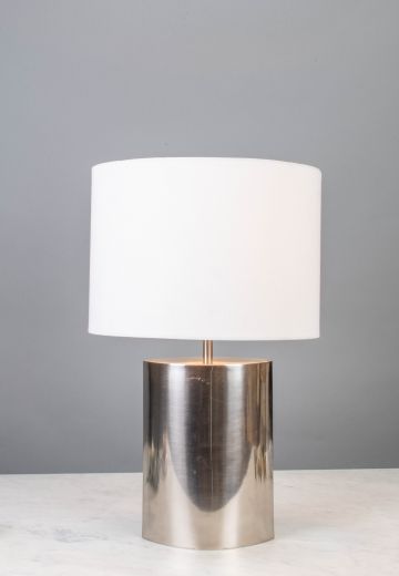 Modern Polished Silver Table Lamp