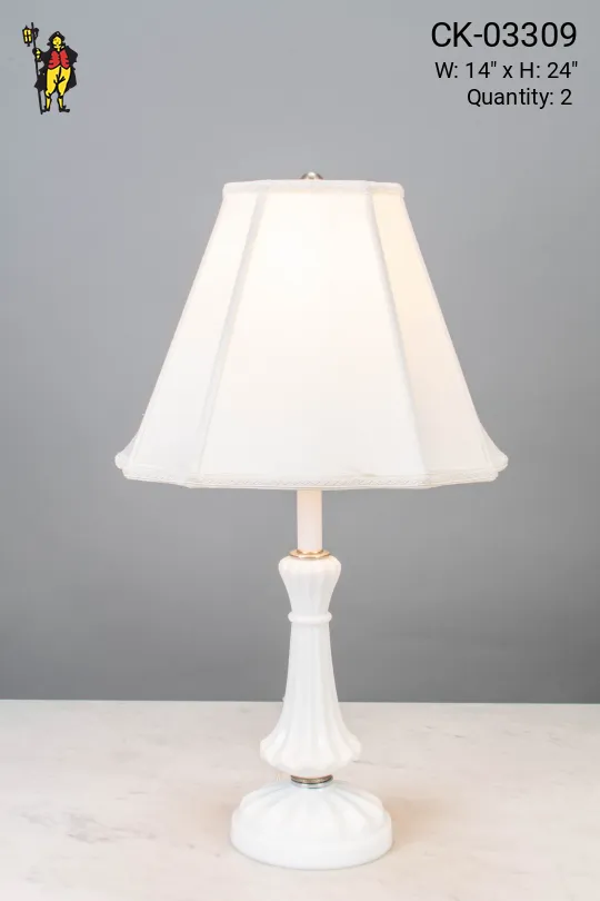White Traditional Ceramic Table Lamp