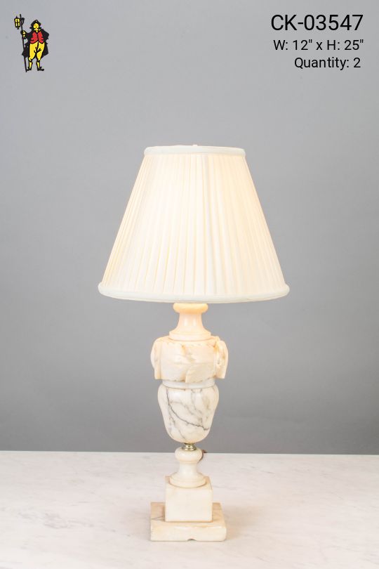 Marble Finished Traditional Table Lamp