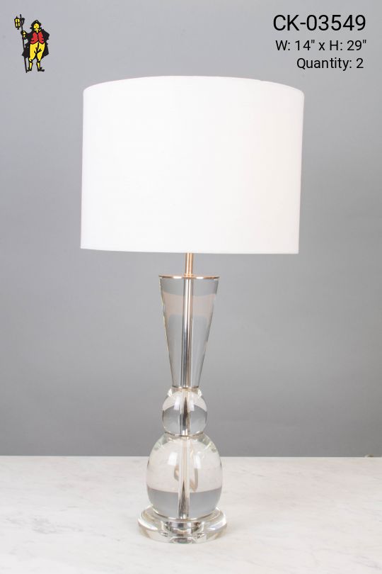 Large Glass Contemporary Table Lamp