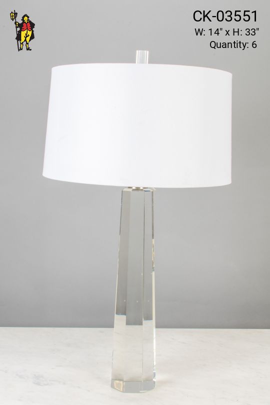 Tall Crystal Table Lamp
