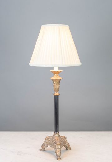 Footed Candle Table Lamp