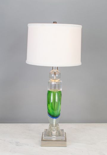 Modern Green Glass Table Lamp