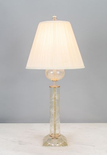 Floral Glass Table Lamp
