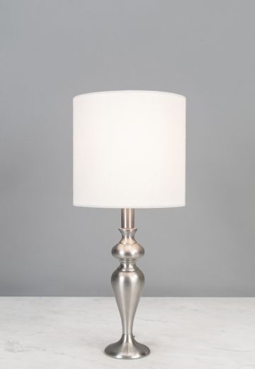 Small Modern Silver Table Lamp