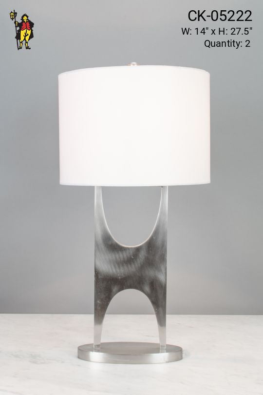 Silver Modern Table Lamp