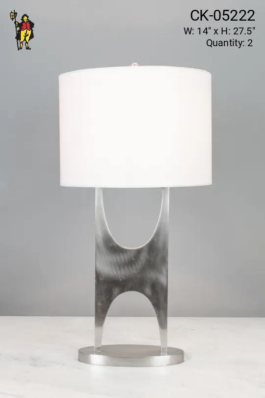 Silver Modern Table Lamp