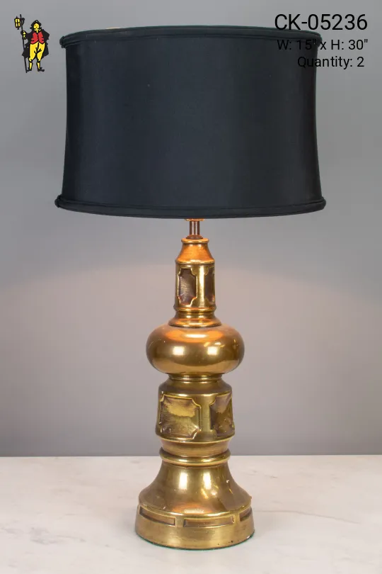 Polished Brass Large Table Lamp