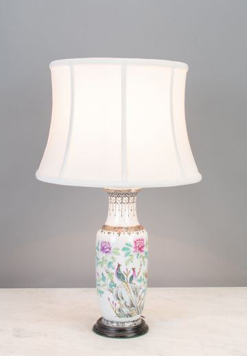 Floral Painted Ceramic Table Lamp