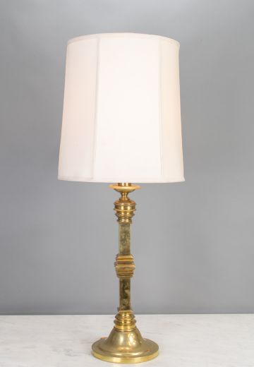 Formal Polished Brass Table Lamp