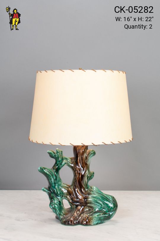 Green & Black Ceramic Table Lamp