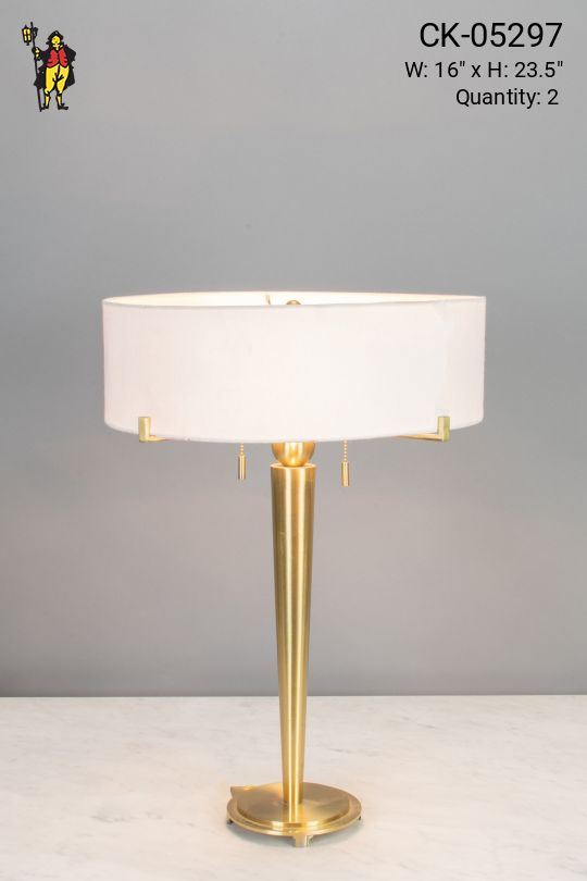 Contemporary Polished Brass Table Lamp