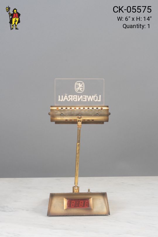 Lowenbräu Desk Light w/Clock