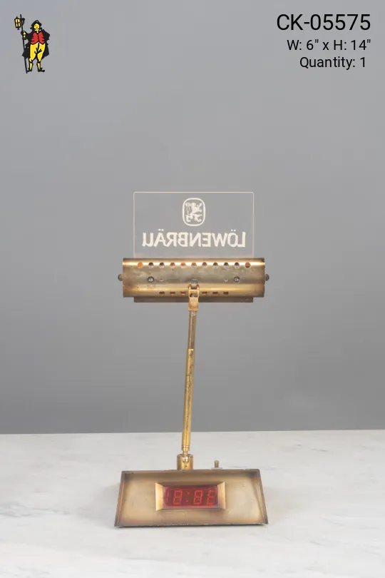 Lowenbräu Desk Light w/Clock
