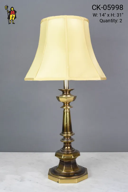 Traditional Polished Brass Table Lamp