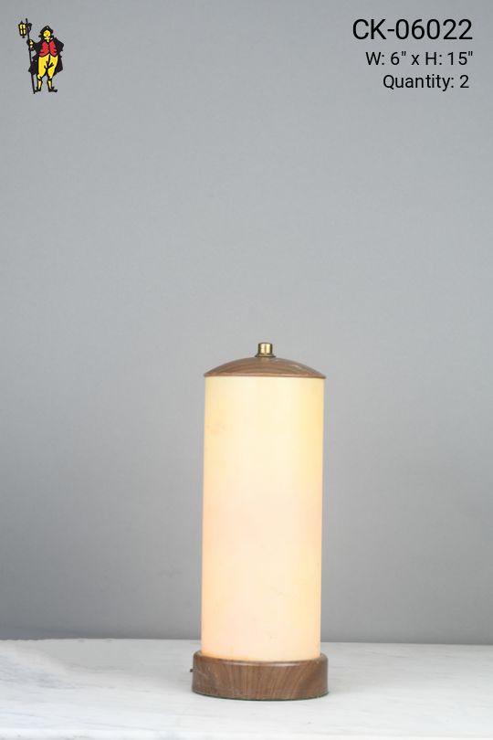 Faux Wood Table Lantern