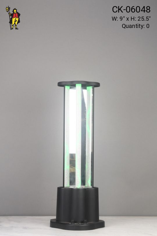 Mirrored Single Multicolored Light Table Lamp