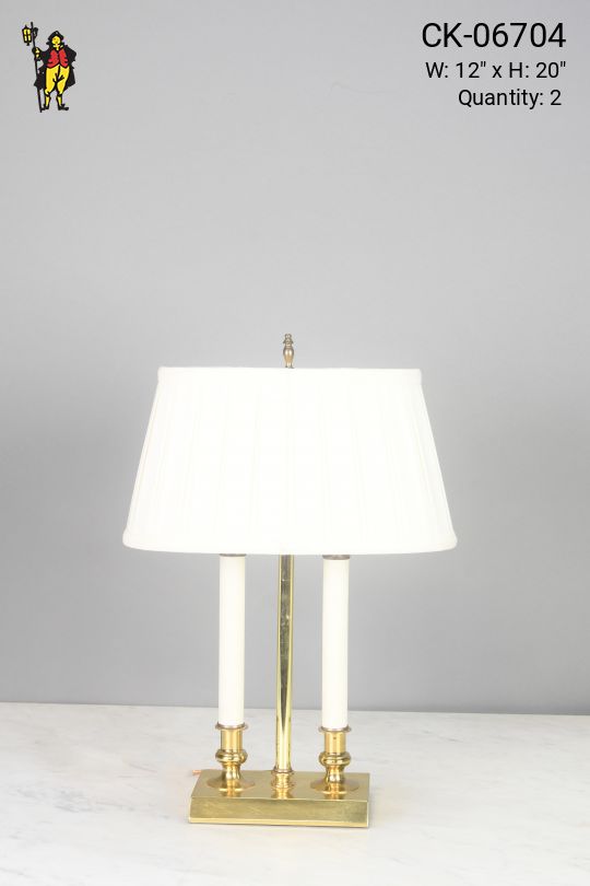 Two Candle Federal Table Lamp