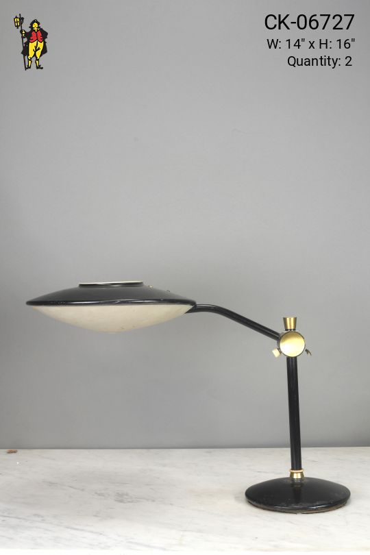 Black & Brass Mid Century Table Lamp