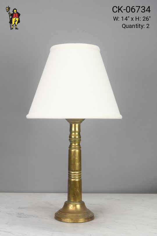 Distressed Brass Table Lamp