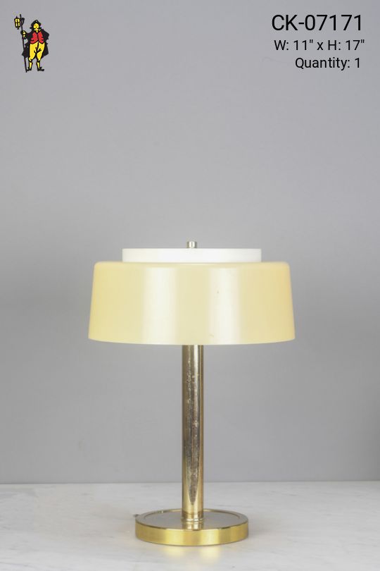 Mid Century Polished Brass Table Lamp
