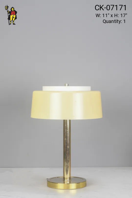 Mid Century Polished Brass Table Lamp