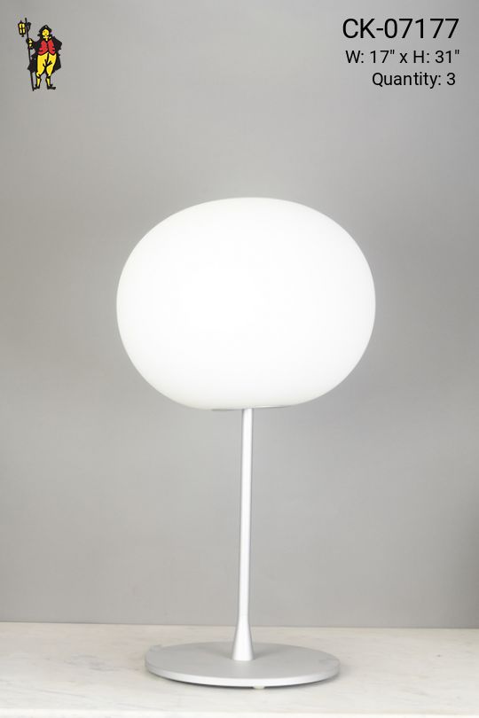 Contemporary Table Lamp w/Globe Shade