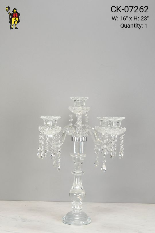 Non Electric Crystal Table Candelabra