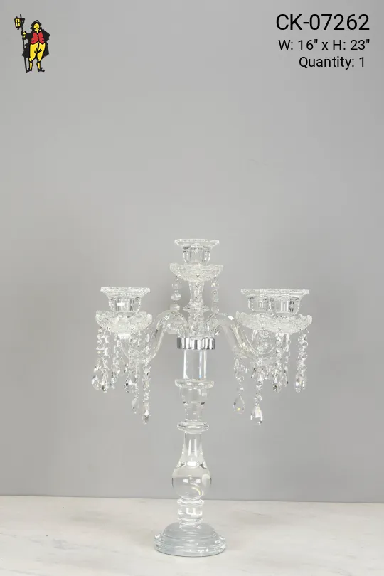 Non Electric Crystal Table Candelabra