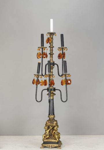 Victorian Black Table Candelabra