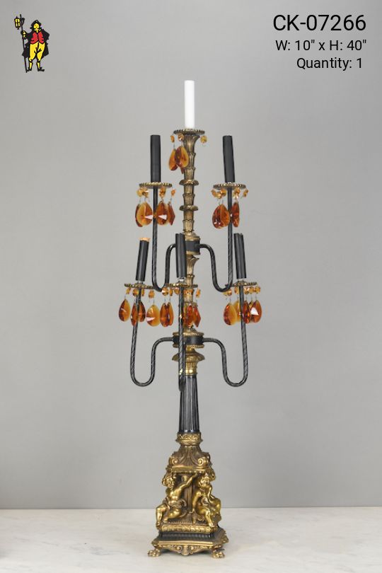 Victorian Black Table Candelabra