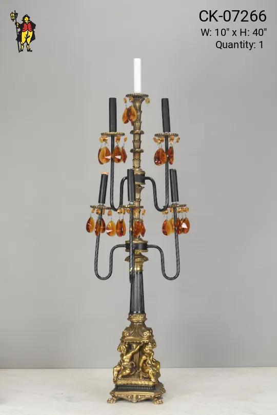 Victorian Black Table Candelabra