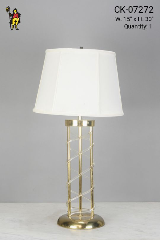 Modern Polished Brass Table Lamp