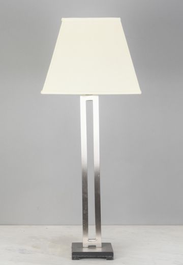 Polished Nickel Modern Table Lamp