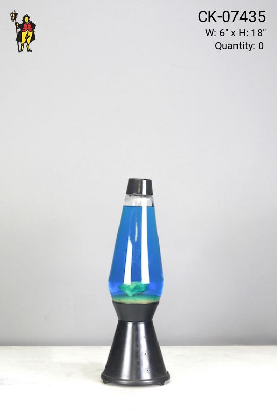 Blue Lava Lamp w/Black Base