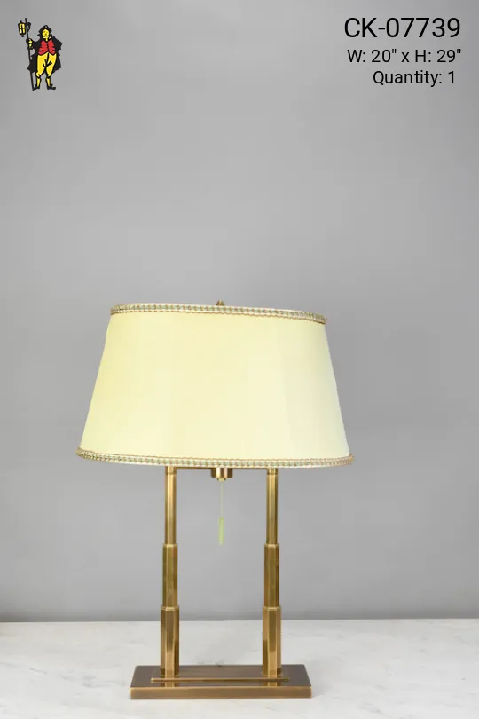 Formal Modern Brass Table Lamp