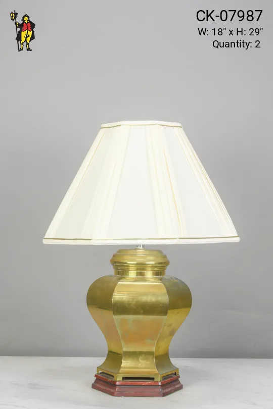 Polished Brass Urn Style Table Lamp