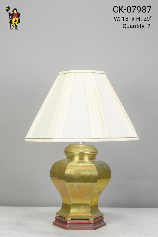 Polished Brass Urn Style Table Lamp