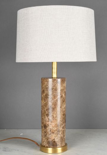Dark Brown Marble Table Lamp