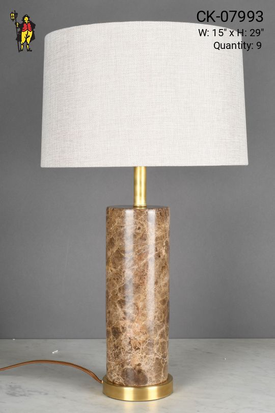 Dark Brown Marble Table Lamp