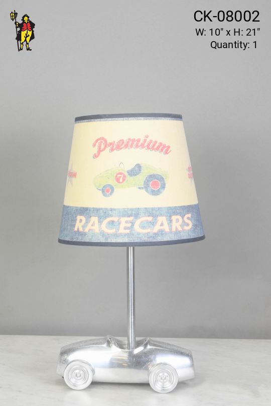 Racecar Silver Table Lamp