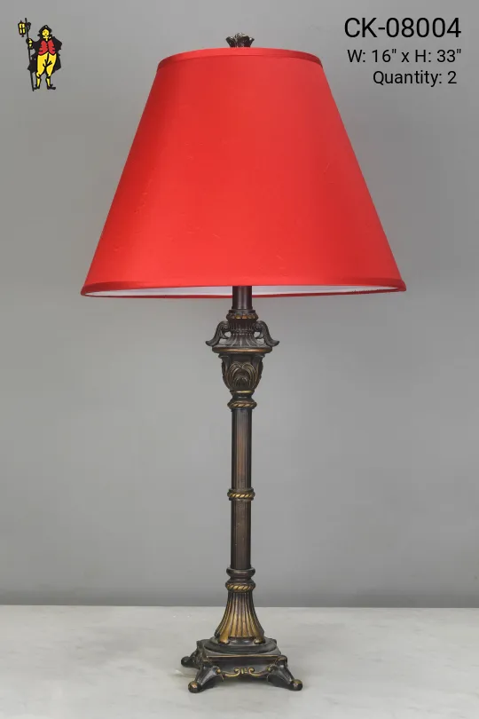 Footed Column Table Lamp
