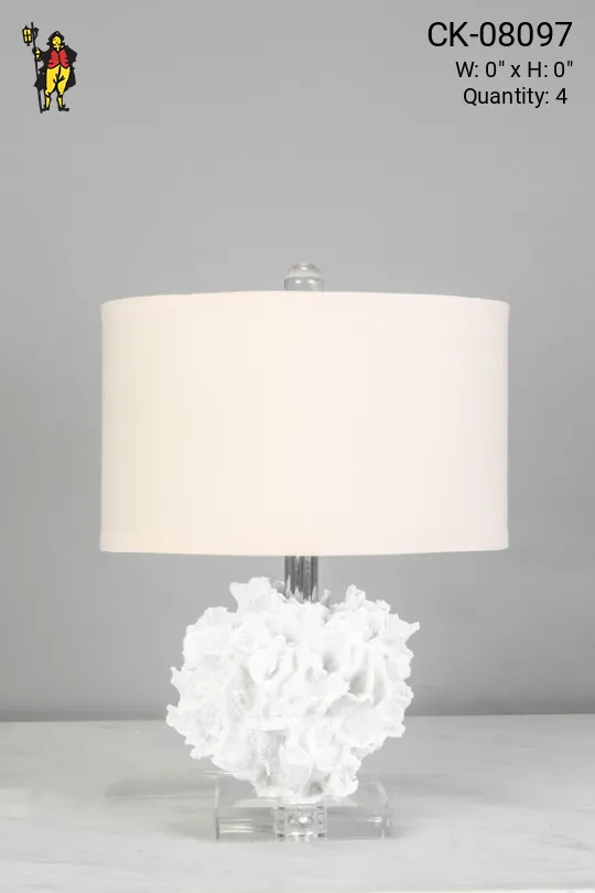 White Coral Table Lamp